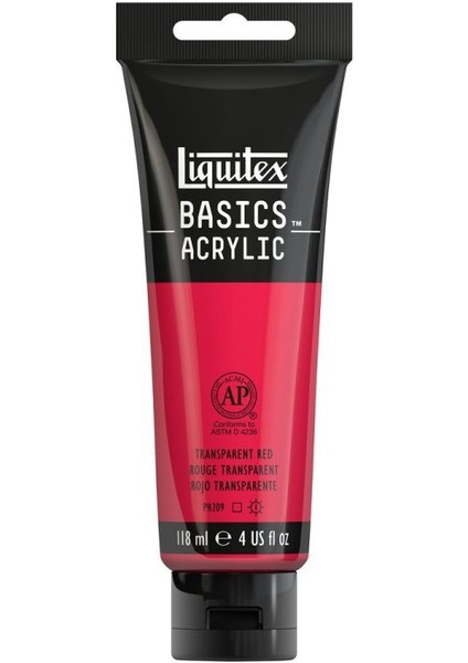 Basics Akrilik Boya 118 ml Şeffaf Kırmızı 47