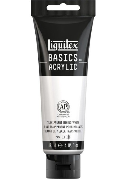 Basics Akrilik Boya 118 ml Şeffaf Karıştırma Beyaz 430