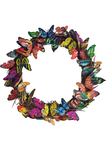 Ön Kapı Duvar Asılı Çelenk Süsleme Fotoğraf Sahne İçin Kelebek Çelenk (Yurt Dışından) fırsatları