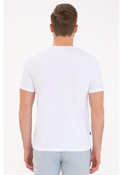 G021SZ011-1201103 Erkek T-Shirt Beyaz modelleri