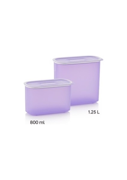 Lila Oval Saklama Kabı Set 2li Esc