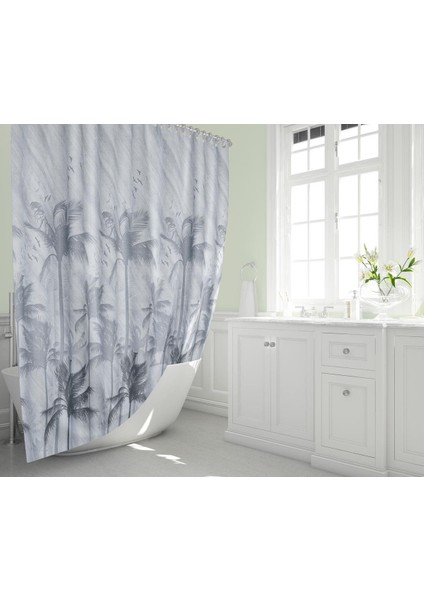 Banyo Perdesi 1x120x200 Tek Kanat Duş Perdesi Halka Hediyeli Duşakabin Perdesi 5104 fiyatları