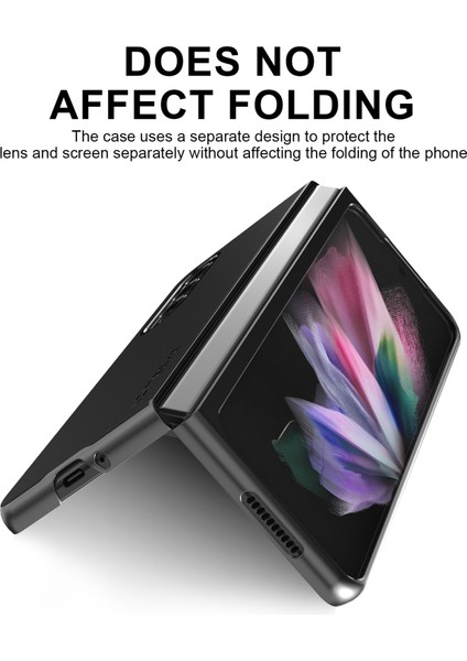 Samsung Galaxy Z Fold3 5g Için Telefon Kılıfı - Siyah (Yurt Dışından)