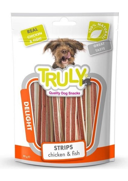 Köpek Ödül Tavuk Balık Dilim 90GR