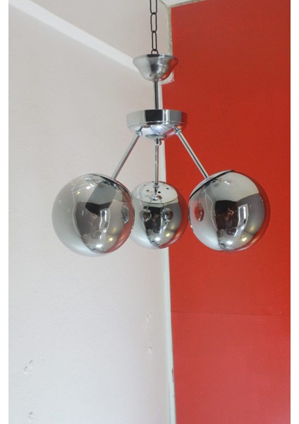 Sarmaşık Krom Füme Camlı 3'lü Avize fiyatları