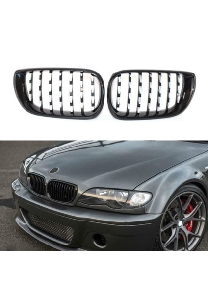 Bmw 3 Serisi 2002-2004 E46 Diamond Böbrek Panjur Piano Black