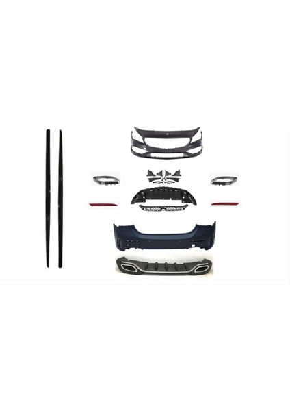 Mercedes W117 Cla Serisi Oem Amg Set Ön Arka Tampon Panjur Set