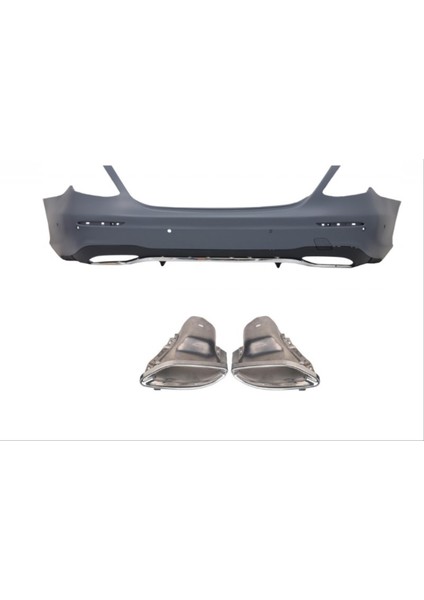 Mercedes W213 E Serisi Oem Amg Arka Tampon ve Egzoz