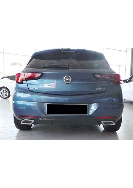 Opel Astra K Sport Difüzör Piona Black + Egzoz Ucu Kromlar 2015 2016 2017 2018 2019 2020 2021 modelleri