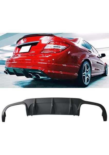 Mercedes W204 C63 Amg Difüzör Piona Black 2007 2008 2009 2010 2011 Sağ Sol Çift Egzoz Çıkışlı