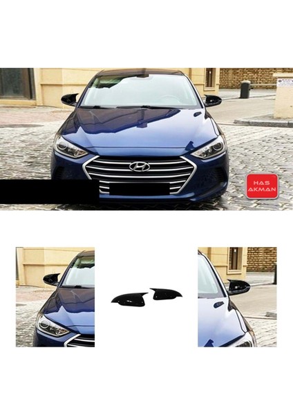 Hyundai Elantra Sinyalsiz Batman Yarasa Ayna Kapağı Piano Black 2011 2012 2013 2014 2015