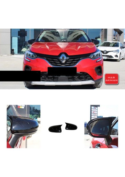 Renault Captur Batman Yarasa Ayna Kapağı Piano Black 2020 2021