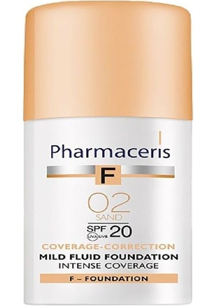 Pharmaceris yumuşak Sıvı Fondöten Spf 20 Yoğun Kapatıcı 02 Sand 30 ml