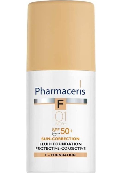 F Spf 50+ Ivory Koruyucu Düzeltici Sıvı Fondotenli Güneş Koruyucu Krem 30 ml