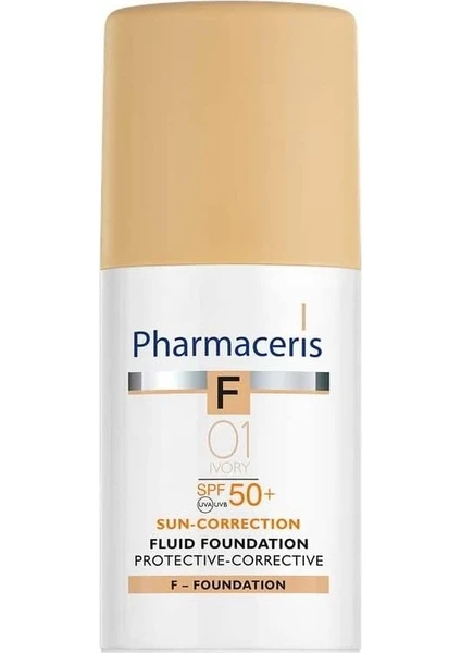 F Spf 50+ Ivory Koruyucu Düzeltici Sıvı Fondotenli Güneş Koruyucu Krem 30 ml