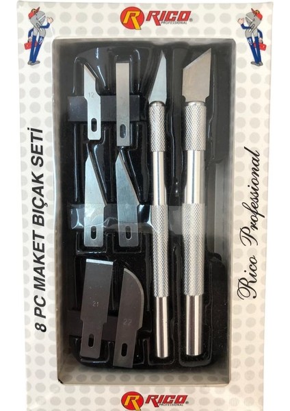 8 Parça Hobby Maket Bıçak Seti