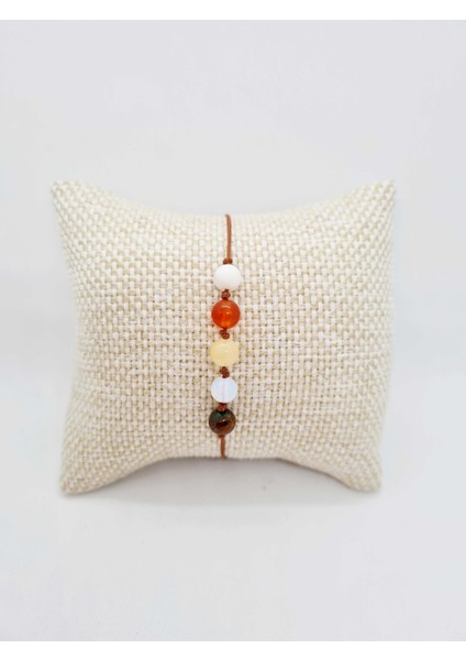 Özel Tasarım Doğal Taş Yengeç Burcu Bileklik Havlit Akik Sedef Opal Krizokol modelleri