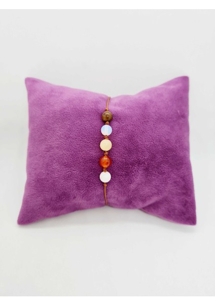 Özel Tasarım Doğal Taş Yengeç Burcu Bileklik Havlit Akik Sedef Opal Krizokol fırsatları