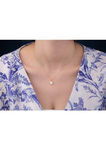 Damla Opalit Kolye 14 Ayar Altın Kadın Kolye fiyatları