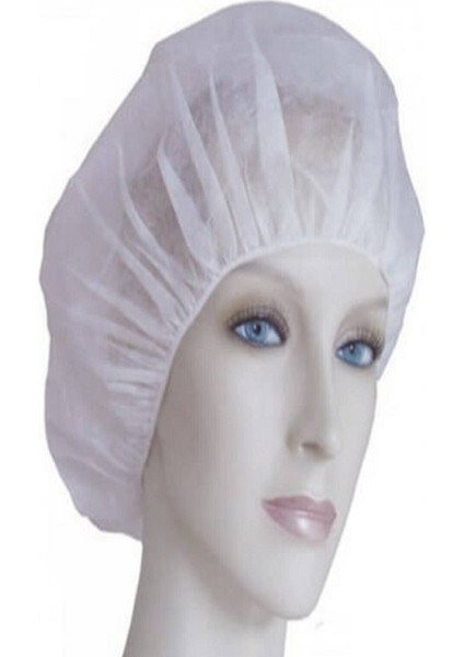 - Tek Kullanımlık Büyük Boy 52 Cm Beyaz Bone - 1000 Adet