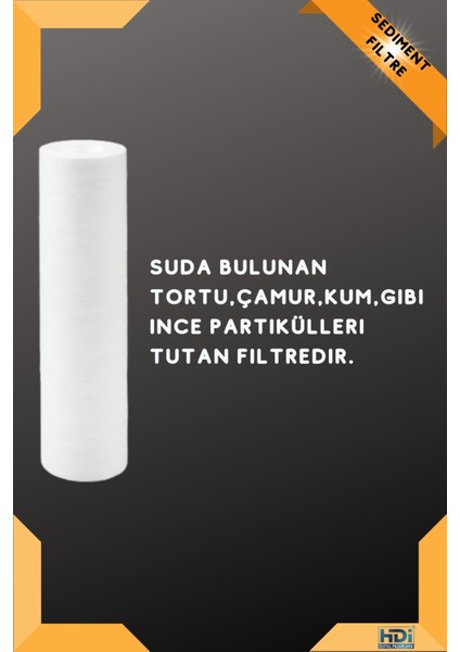 Açık Kasa Su Arıtma Cihazı Filtresi 3'lü Set