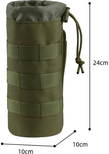 Molle Su Şişesi Taşıyıcı Kılıfı Açık Hidrasyon Çanta Aksesuarları Yeşil (Yurt Dışından)