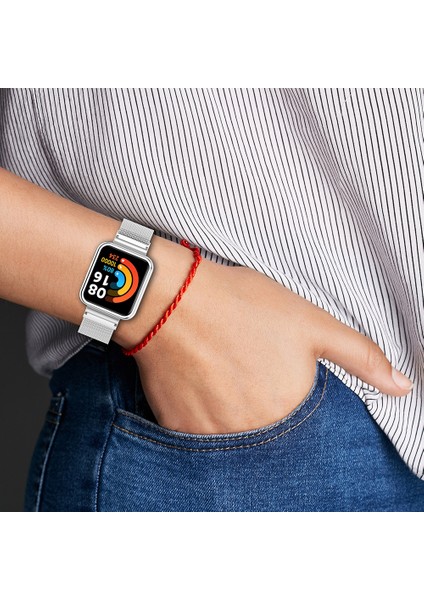 Ultra Ince Metal Kayış Milan Paslanmaz Çelik Hasır Yüzük Manyetik Toka Kayış Redmi Watch2/horloge 2 Için (Yurt Dışından) modelleri