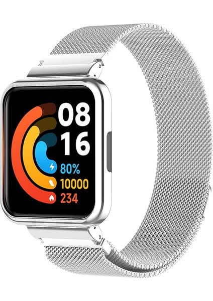 Ultra Ince Metal Kayış Milan Paslanmaz Çelik Hasır Yüzük Manyetik Toka Kayış Redmi Watch2/horloge 2 Için (Yurt Dışından) indirimleri