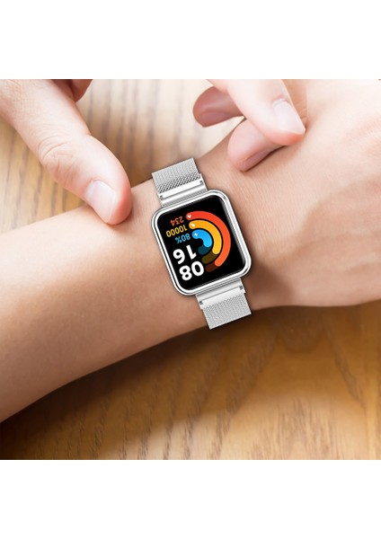 Ultra Ince Metal Kayış Milan Paslanmaz Çelik Hasır Yüzük Manyetik Toka Kayış Redmi Watch2/horloge 2 Için (Yurt Dışından) fiyatları