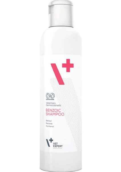 Vet Expert Benzoik Shampoo Kedi ve Köpek Şampuanı 250 ml