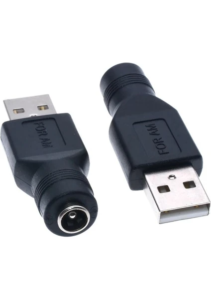 Rob Ada  5.5*2.1mm Dişi To USB 2.0 Erkek Soket Çevirici Power Adaptör Şarj Ucu