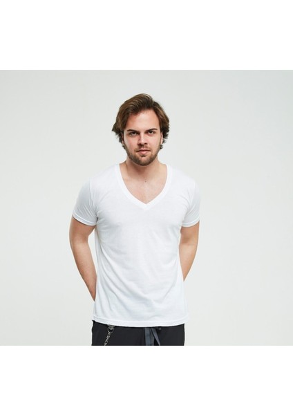 V Yaka Erkek T-Shirt modelleri