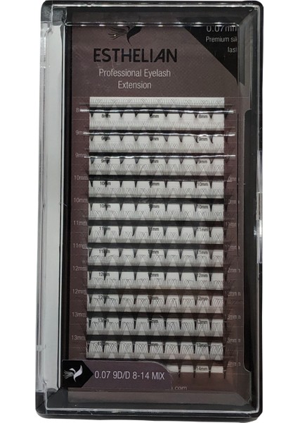 Ipek Kirpik 9d 0.07 mm D Kıvrım Mix Boy
