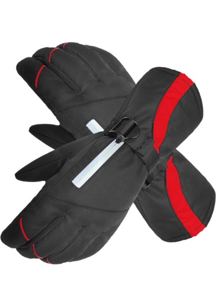 Yetişkinler Açık Hava Aktiviteleri İçin Kayak Termal Eldivenleri Snowboard Kırmızı XL (Yurt Dışından)