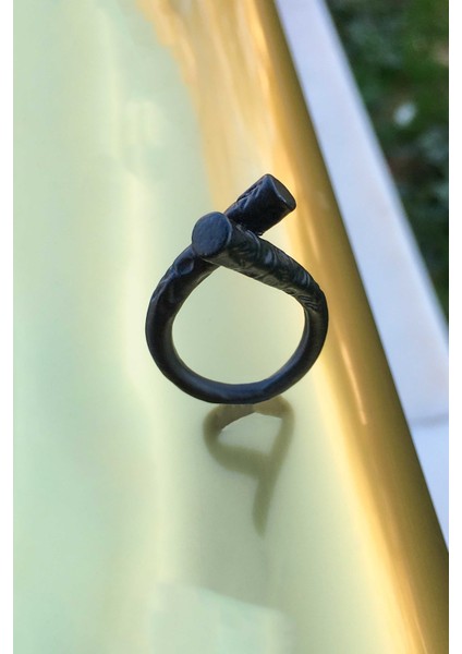 Halka Düğüm Model Ayarlanabilir Siyah Yüzük