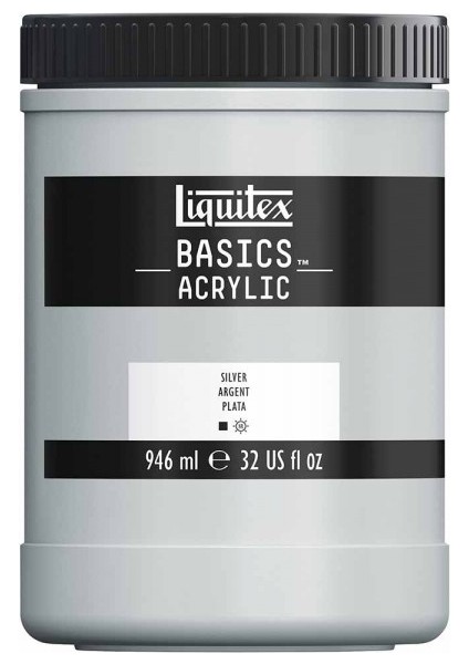 Basics Akrilik Boya 946 ml Silver 52