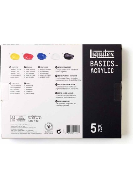 Basics Akrilik Boya Seti 5 Renk x 118 ml Tüp Okul Seti fiyatları