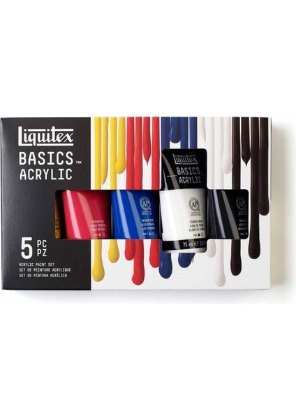 Basics Akrilik Boya Seti 5 Renk x 75 ml Tüp