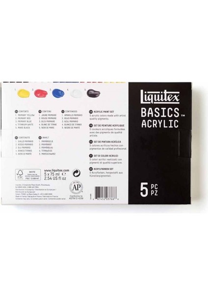 Basics Akrilik Boya Seti 5 Renk x 75 ml Tüp fiyatları