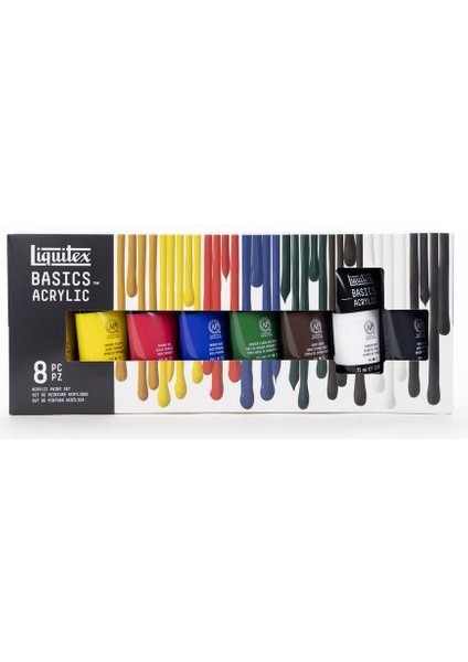 Basics Akrilik Boya Seti 8 Renk x 75 ml Tüp