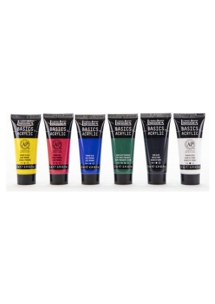 Basics Akrilik Boya Seti 6 Renk x 22 ml Tüp Ana Renkler fiyatları