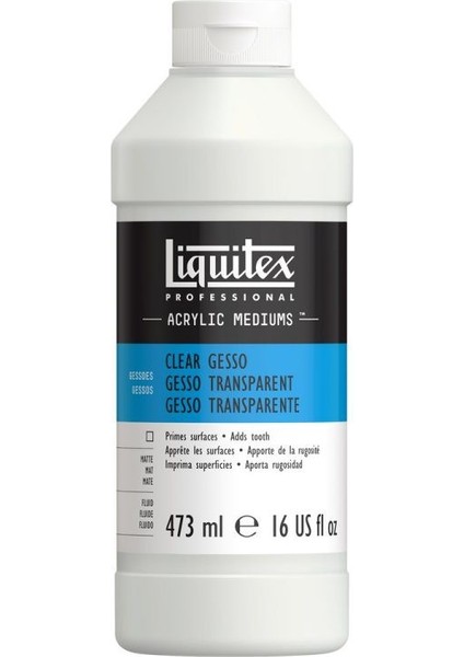 Professional Akrilik Şeffaf Zemin Astarı Gesso 473 ml