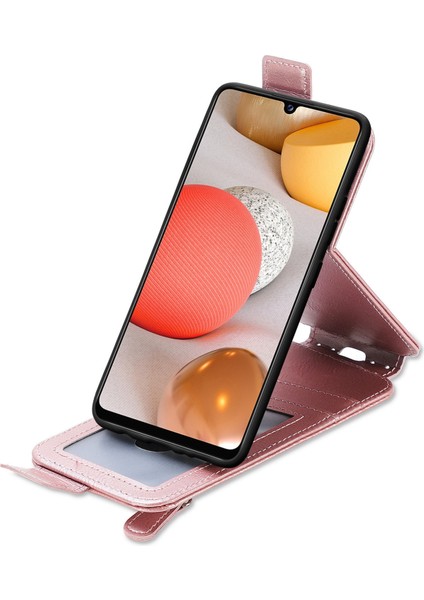 Galaxy A42 5g Için Fermuarlı Cüzdan Tasarımlı Pu + Tpu Telefon Kılıfı - Pembe (Yurt Dışından) modelleri