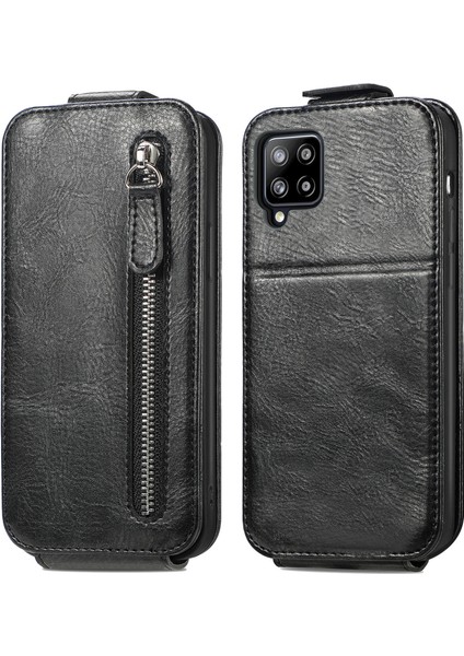 Galaxy A42 5g Için Fermuarlı Cüzdan Tasarımlı Pu + Tpu Telefon Kılıfı - Pembe (Yurt Dışından)