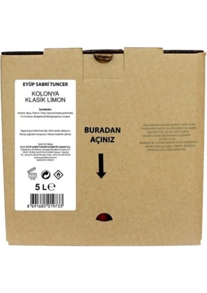Klasik Limon Kolonyası 5 lt (Dökme )