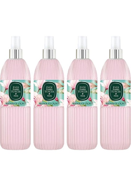 Manolya Çiçeği Kolonyası Silindir Pet Sprey Şişe 150 ml x 4