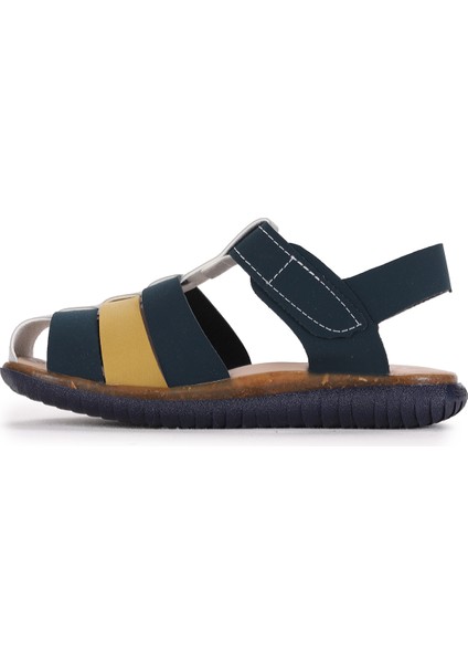 Şb 22479-287 Orto Pedik Erkek Çocuk Sandalet Terlik Lacivert - Sarı