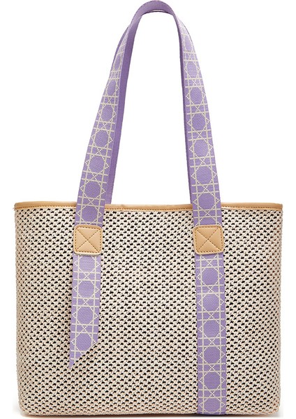 Hasır Plaj Çantası - Siyah (Yurt Dışından)