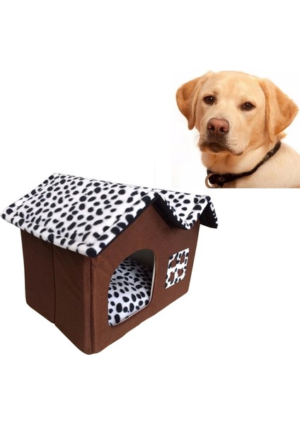 Spot Çift Çatı Evi Çıkarılabilir Evcil Hayvan Yastığı Villa 50 x 38 x 35 cm. (Kahverengi) (Yurt Dışından) fiyatları