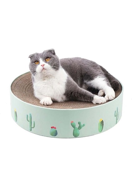 Yuvarlak Oluklu Kedi Çizicisi Pençe Bileme Oyuncak Yatağı, Renk: Yeşil 36 x 36 x 8 cm. (Yurt Dışından) fiyatları